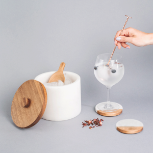 Hielera de Mármol y Posavasos